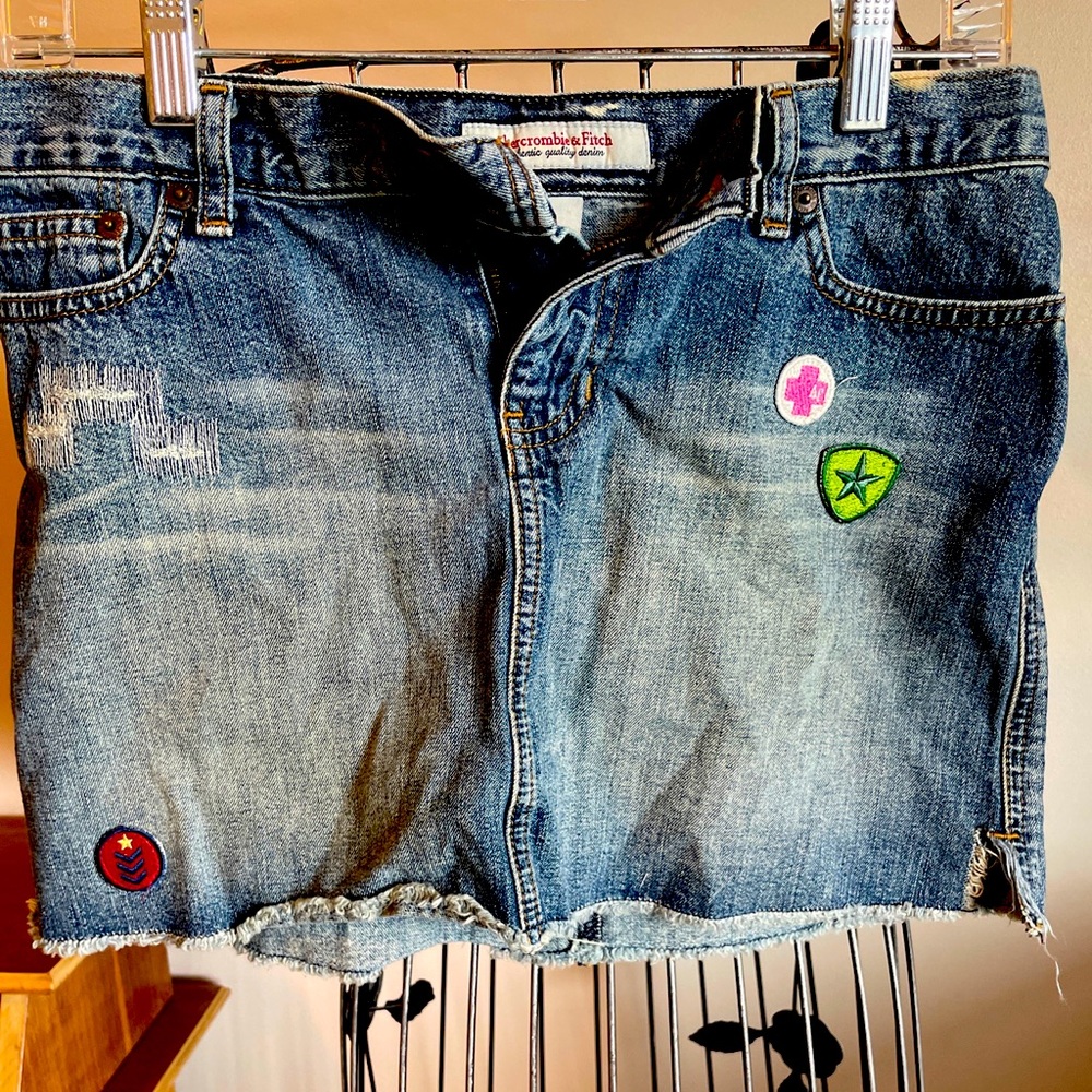 Abercrombie Fitch Denim Jean Mini Skirt size 0